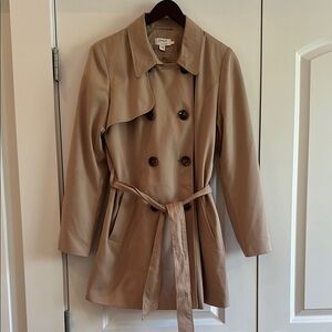ONLY Tan Double-Breasted Women's Trench Coat